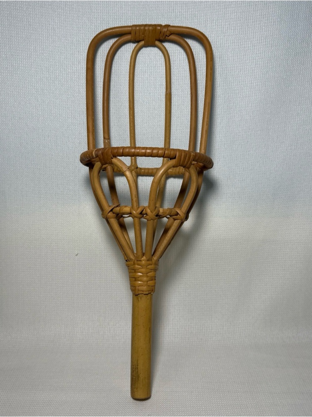 Natural Tan Rattan Ball Scoop for Outdoor Games